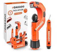 Set di tagliatubi Gakago da 3-70 mm con sbavatore - Tagliatubi versatile per tutti i metalli più comuni come acciaio inox, rame, alluminio, acciaio o plastica (ad es. PVC e PE)