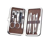 Set di tagliaunghie, Set professionale for manicure e pedicure in acciaio inox con custodia da viaggio(12pcs Gold Pattern)