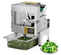 Set di tagliaverdure elettrico, macchina commerciale con spessore regolabile e ad alto rendimento per cipolla, coriandolo e porri