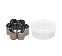 Set di taglieri di fori in pelle 3 pezzi, strumenti di punzonatura artigiani in pelle in acciaio in lega, set do per punzonatura, a forma di fiori, 30 mm 40 mm 50 mm, per pelli