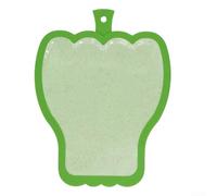 Set di taglieri multifunzionali, 3 pezzi, a forma di pomodoro/peperone/limone, in PP e TPE per uso alimentare, per barbecue all'aperto e cucina (verde)