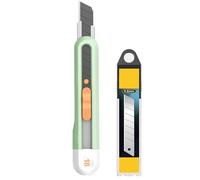 Set di Taglierini Multiuso, Taglierino Retrattile Sharp Cartons, Leggero e Compatto, Perfetto for L'ufficio e L'uso Domestico, Verde(Large)