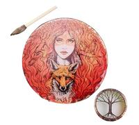 Set di tamburi a mano, tamburo dello sciamano siberiano, Tamburo sciamanico multiuso in legno, Strumento musicale siberiano riutilizzabile, tamburo misterioso per la meditazione, lo yoga