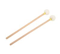 Set di Tamburi a Marcia Set Soft Woll Filzkopf Maple Mane di Gioco Facile Drum Accessoire 2pcs Pacchetto per Batterista (YELLOW)