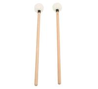 Set di Tamburi a Marcia Set Soft Woll Filzkopf Maple Mane di Gioco Facile Drum Accessoire 2pcs Pacchetto per Batterista (BLACK)