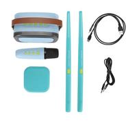 Set di Tamburi Ad Aria, Bacchetta del Tamburo Virtuale di Motion 3D Portatile con Convertitore Audio Microfono Altoparlante (Ciano