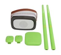 Set di Tamburi Ad Aria Elettrica, Set di Tambure Virtuali Portatili per Movimenti 3D per Adulti per Bambini Principianti (GREEN)