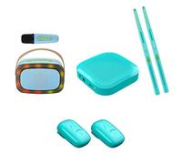 Set Di Tamburi Ad Aria Virtuali, Kit Bacchette for Tamburi Ad Aria Elettrici, Tamburo Invisibile for Adulti, Tamburo Somatosensoriale Intelligente Portatile, Con Bacchette, Pedali, Altoparlante Multif