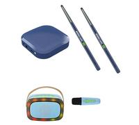Set Di Tamburi Ad Aria Virtuali, Kit Bacchette for Tamburi Ad Aria Elettrici, Tamburo Invisibile for Adulti, Tamburo Somatosensoriale Intelligente Portatile, Con Bacchette, Pedali, Altoparlante Multif