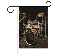 Set di tamburi Bandiera da giardino Casa Prato Cartello di Benvenuto Banner Doppio Lato Piccole Bandiere Personalizzate per Piscina Cortile Decorazione da Parete Casa Esterna 32 x 47 cm