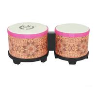 Set di tamburi bongo in gomma e ABS per principianti, strumento a percussione compatto da 12-15 cm per educazione musicale, apprendimento del ritmo e pratica dei bambini, blu/arancione (arancione)