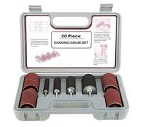 Set Di Tamburi Di Levigatura In Gomma,20pcs Set Di Utensili Per Levigatrice a Tamburo Per Levigatura Mandrino Con Custodia Per Il Miglioramento Domestico,Carpenteria,Drum Sander Kit Per Levigare Fori