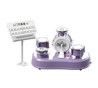 Set Di Tamburi Giocattolo | 8,66 Pollici Batteria Per Bambini In Miniatura | Giocattolo Musicale Elettrico Con Suono Suono E Luminosi Per Lo Sviluppo Coordinamento Del Bambino Baby Boy Regalo
