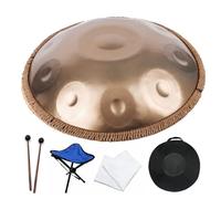 Set Di Tamburi Handpan, Tamburo A Mano In Acciaio Re Minore Da 22 Pollici, 432 Hz, Strumenti A Percussione, Strumento Handpan Per Adulti, Per Meditazione, Yoga E Terapia Sonora(A,12 Notes)