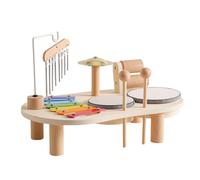 Set Di Tamburi Per Bambini - Ensemble Di Percussioni Dinamiche Realizzato, Con Parti Di Batteria Durevoli | Strumento Di Esperienze Di Apprendimento Divertimento Portatile, Giocattolo Educativo Coinvo