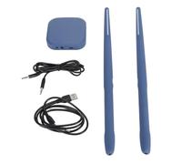 Set di Tamburo Elettrico 3D Rilevamento Movimento Portatile RGB Kit di Tamburo Virtuale con Bici 8 Suoni Bluetooth per Adulti Bambini Blu Navy