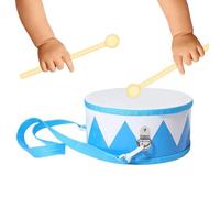 Set di tamburo giocattolo | gioco musicale in legno | tracolla regolabile da 15 cm | per ragazze dai 2 ai 5 anni per l'educazione della prima infanzia, compleanno, casa, asilo