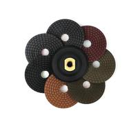 Set di tamponi lucidanti diamantati da 4" + supporto in gomma, 8 pezzi, set di mole lucidanti diamantate di qualità premium for marmo, granito e pietra.(5 8 11)