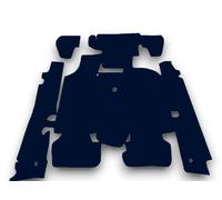 Set Di Tappeti A Cinghia Per Porsche 914 1969 - 1976 Gomma Antiscivolo Blu