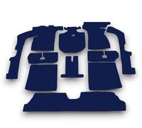 Set Di Tappeti A Corda Per VW Golf 1 Cabrio 1979 - 2002 Gommato Protettore Blu