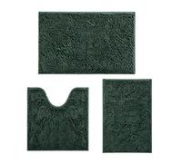 Set di tappeti per bagno in stile moderno Set di 3 tappetini da bagno | Chenille antiscivolo e lavabile Disponibile in Diversi Colori retro in PVC Antimuffa Per Vasca da Come WC 40x60cm