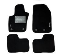 Set di Tappetini Auto in Moquette per Fiat 500X, 4 Pezzi, Nero, con Bordino Antiscivolo e Battitacco (qualità moquette standard 6mm, 2 ricami)