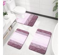 set di tappetini da bagno antiscivolo Set di 3 tappetini da bagno | simil-casmira 50*55+50*80+60*90cm Elevata assorbenza ad asciugatura rapida Antimuffa Per Vasca da Come WC