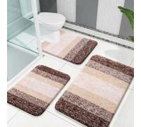 set di tappetini da bagno antiscivolo Set di 3 tappetini da bagno | simil-casmira 50*55+50*80+60*90cm Elevata assorbenza ad asciugatura rapida Antimuffa Per Vasca da Come WC