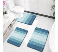 set di tappetini da bagno antiscivolo Set di 3 tappetini da bagno | simil-casmira 50*55+50*80+60*90cm Elevata assorbenza ad asciugatura rapida Antimuffa Per Vasca da Come WC