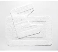 Set di tappetini da bagno e contorno pinguini, 100% pile di micropoliestere, bianco, scatola 50 x 80 e 50 x 40 cm