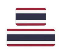 Set di tappetini da cucina antiscivolo con bandiera della Thailandia, imbottiti, anti-affaticamento, per cucina, sala da pranzo, lavanderia e altro ancora, 43,2 x 74,9 cm + 43,2 x 119,9 cm, nero
