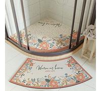 Set di Tappetini da Doccia per Doccia Interna Ed Esterna, Tappetino da Bagno Curvo, Tappetino da Bagno in Luffa Angolare, Antiscivolo Antimuffa, Tappetino da Bagno Ad Asciugatura Rap, B, 70x70cm