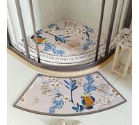 Set di Tappetini da Doccia per Doccia Interna Ed Esterna, Tappetino da Bagno Curvo, Tappetino da Bagno in Luffa Angolare, Antiscivolo Antimuffa, Tappetino da Bagno Ad Asciugatura Rap, C, 70x70cm