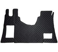 Set di tappetini e copertura tunnel motore per camion MERCEDES ACTROS MP4 Megaspace, guida automatica a sinistra con sedile passeggero pieghevole, in eco-pelle trapuntata a 3 strati, colore nero