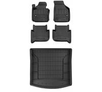 Set di tappetini in gomma 3D per VW Touran 2 2010-2015 a 7 posti.
