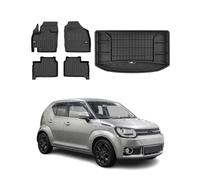 Set di tappetini in TPE e tappetini per il bagagliaio compatibile con Suzuki Ignis III 2016-2023 OMAC Premium