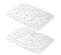 Set di tappetini per lavello in silicone, design in pietra cava, ad asciugatura rapida, con ventilazione d'aria, per uso in cucina, tappetino ergonomico per alimenti