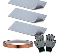 Set di tappetini per pressa a caldo in silicone per apparecchiature di stampa con guanti e nastro che forniscono superfici di pressione uniformi durante i processi di trasferimento a caldo