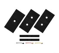 Set di tappetini per stufa a gas in fibra di vetro a 5 fori con cuscinetti protettivi e accessori per la pulizia, progettati per proteggere la stufa e il piano di lavoro da fuoriuscite e calore