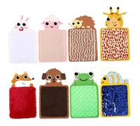 Set di tappetini sensoriali da 8 pezzi, morbidi giocattoli sensoriali per animali con diverse trame che coinvolgono il sollievo dallo stress e la scheda di messa a fuoco per lo sviluppo