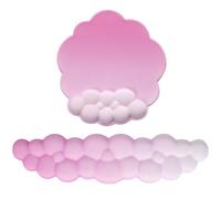 Set di tappetino mouse poggiapolsi e poggiapolsi tastiera, Design massaggiante rialzato e base antiscivolo,Poggiapolsi a forma di nuvola con schiuma a memoria di forma,Ideale per l'ufficio e il gioco