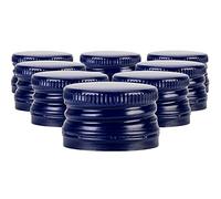 Set di Tappi a Vite da 28 - 18 mm - Tappi in Alluminio, Chiusura ermetica e Protezione, Chiusura Riutilizzabile, Diversi Colori a Scelta (Blu Navy, 100)