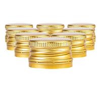 Set di Tappi a Vite in Alluminio, Chiusura ermetica e Protezione, Chiusura Riutilizzabile in Diversi Colori (Oro, 100)