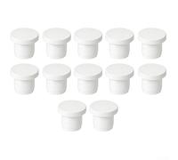 Set di tappi in gomma siliconica, 12 pezzi, compatibili con fori da 9-14 mm, per laboratorio e uso domestico (bianco, 14 mm)