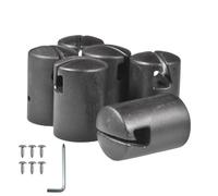 Set di tappi per aste, protezione superiore del trampolino | 6 coperture di sicurezza piatte in lamiera d'acciaio per di salto all'aperto, giardino, cortile, rete fitness, struttura di