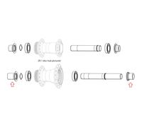 Set di tappi terminali per asse posteriore 12x142 - XDR e 11 velocità - Mozzi ZR1
