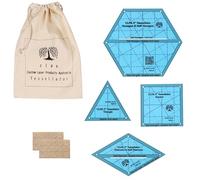 Set di tassellature CLPA da 7,6 cm (3") - Modelli per quilting in acrilico | Patchwork e English Paper Piecing | Righello per quilting | PETG trasparente | Prodotto in Australia