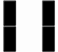 Set di tasti Jung A502TSASW 2 scomparti, completo, a scatto, lucido, termopla...