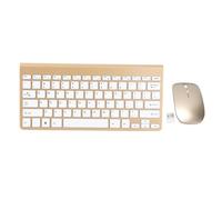 Set di tastiera per tastiera Grcfumo 1 PC, tastiera wireless e combinazione mouse, 2,4 g wireless 78 tasti USB tastiera topica incisa USB ergonomia tastiera del computer muto mouse (Oro rosa)
