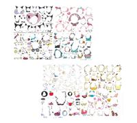 Set di tatuaggi per bambini, 8 fogli, temporanei, per ragazzi e ragazze, Diversi personaggi dei cartoni animati, per bambini, pensierini, festival, feste Halloween Cosplay Decorazion